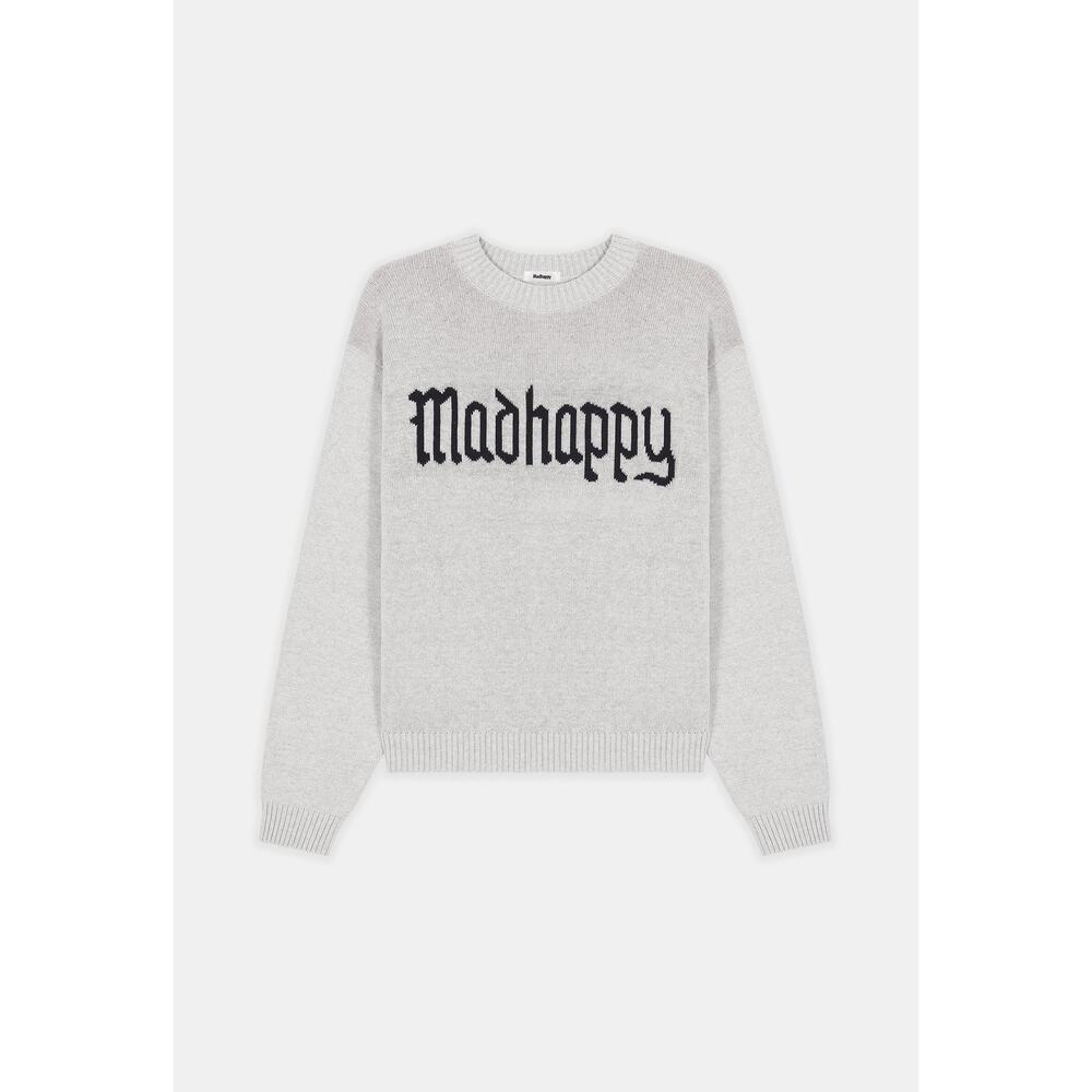 Madhappy 'Alumni' Grey Knit Sweater Size XS